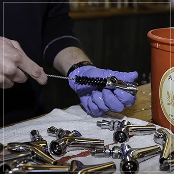 Deep cleaning of tap faucets and components
